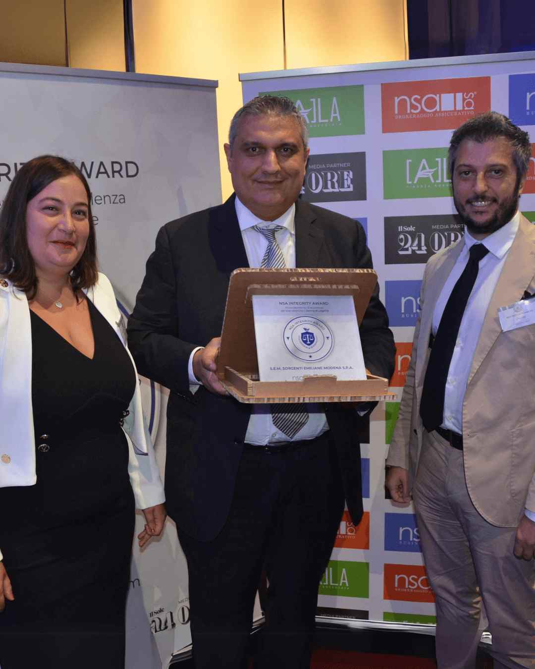 Immagine di Il Gruppo SEM premiato con l'NSA INTEGRITY AWARD